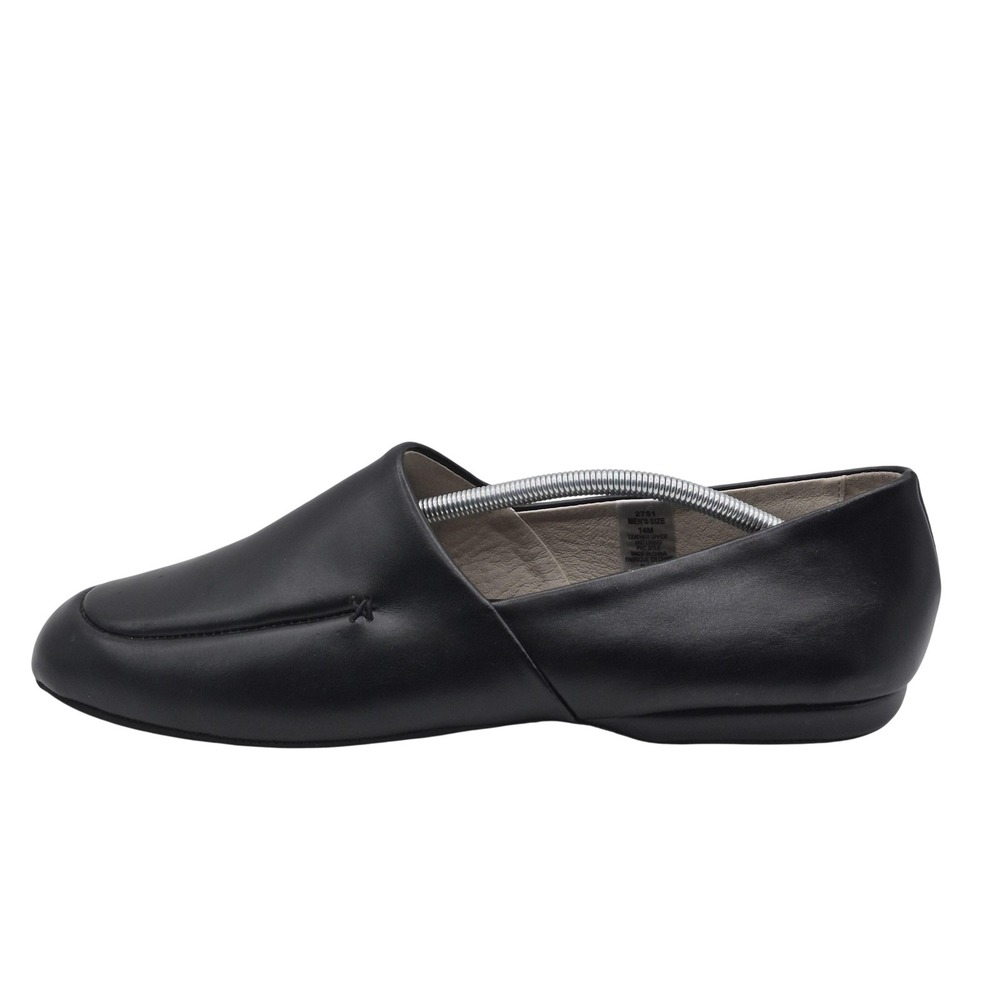 L.B. Evans 2751 Slippers‎ Shoes Mens 14 Black Leather House Indoor Comfort EUC
